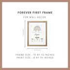 Birth Announcement Frame - Rainbow Blue