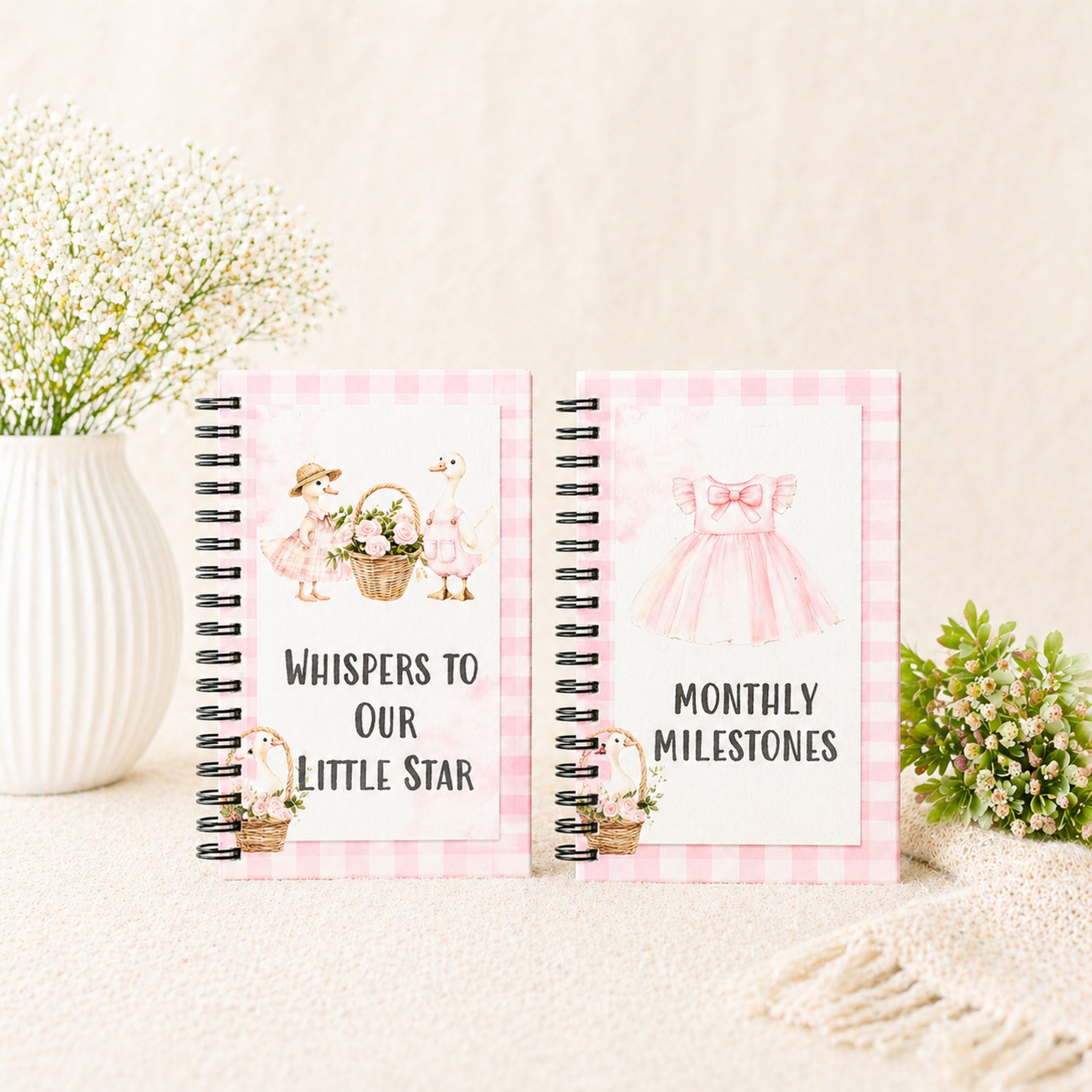 Two Journals, One Beautiful Story - Stork Pink