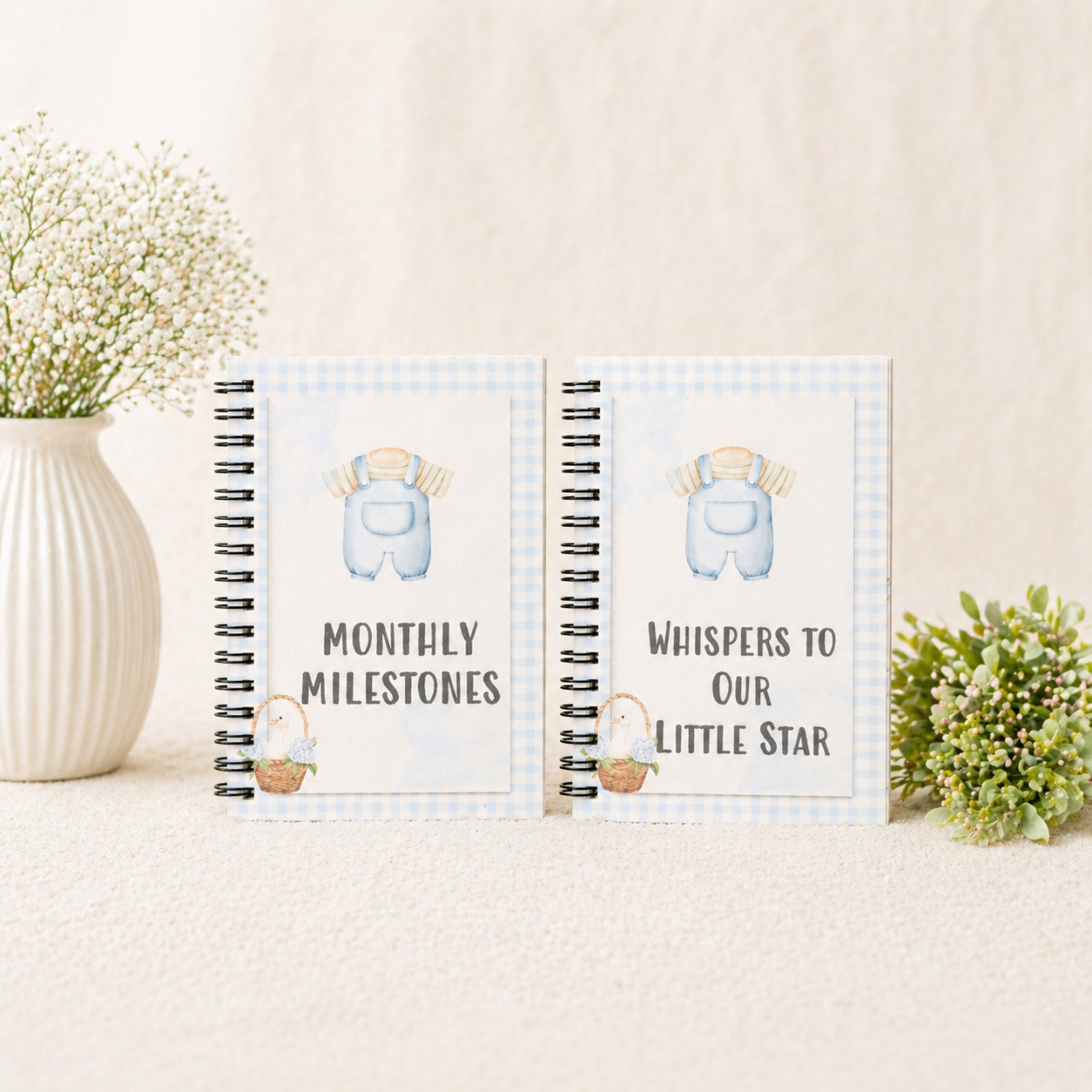 Two Journals, One Beautiful Story - Stork Blue