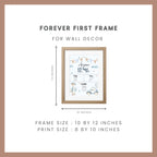 Birth Announcement Frame- Stork Blue
