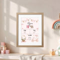 Birth Announcement Frame- Stork Pink