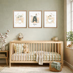 Personalized Nursery Wall Art - Stork Green