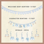Welcome Decor For Baby Boy - Pastel Blue Nursery Motifs