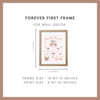 Birth Announcement Frame- Stork Pink