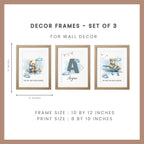 Personalized Nursery Wall Art & Quote - Teddy Blue