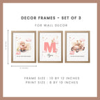 Personalized Nursery Wall Art & Quote - Teddy Pink