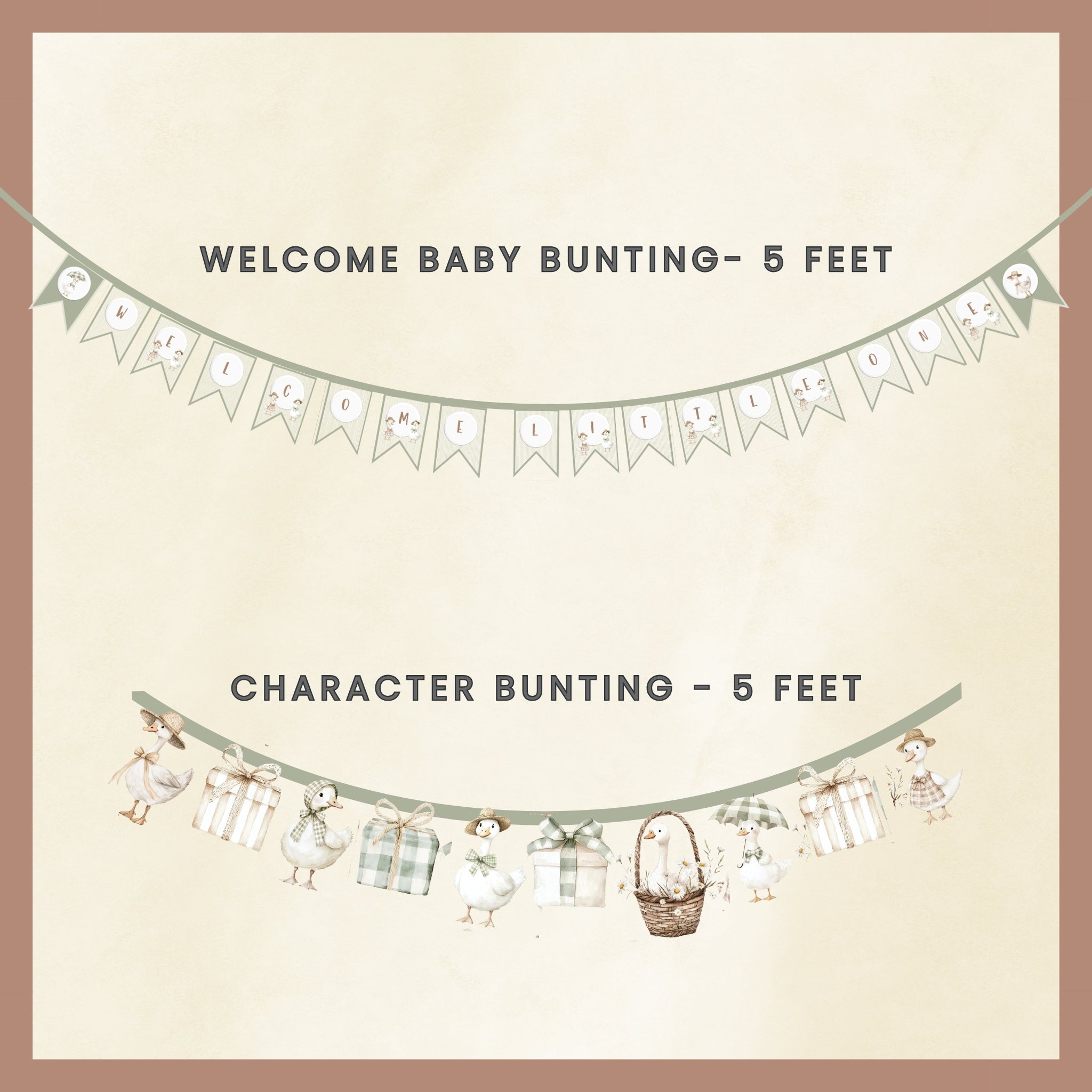 Welcome Baby Decor - Stork Green