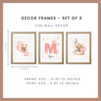 Personalized Nursery Wall Art - Teddy Pink