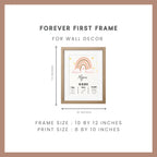 Birth Announcement Frame - Rainbow Pink