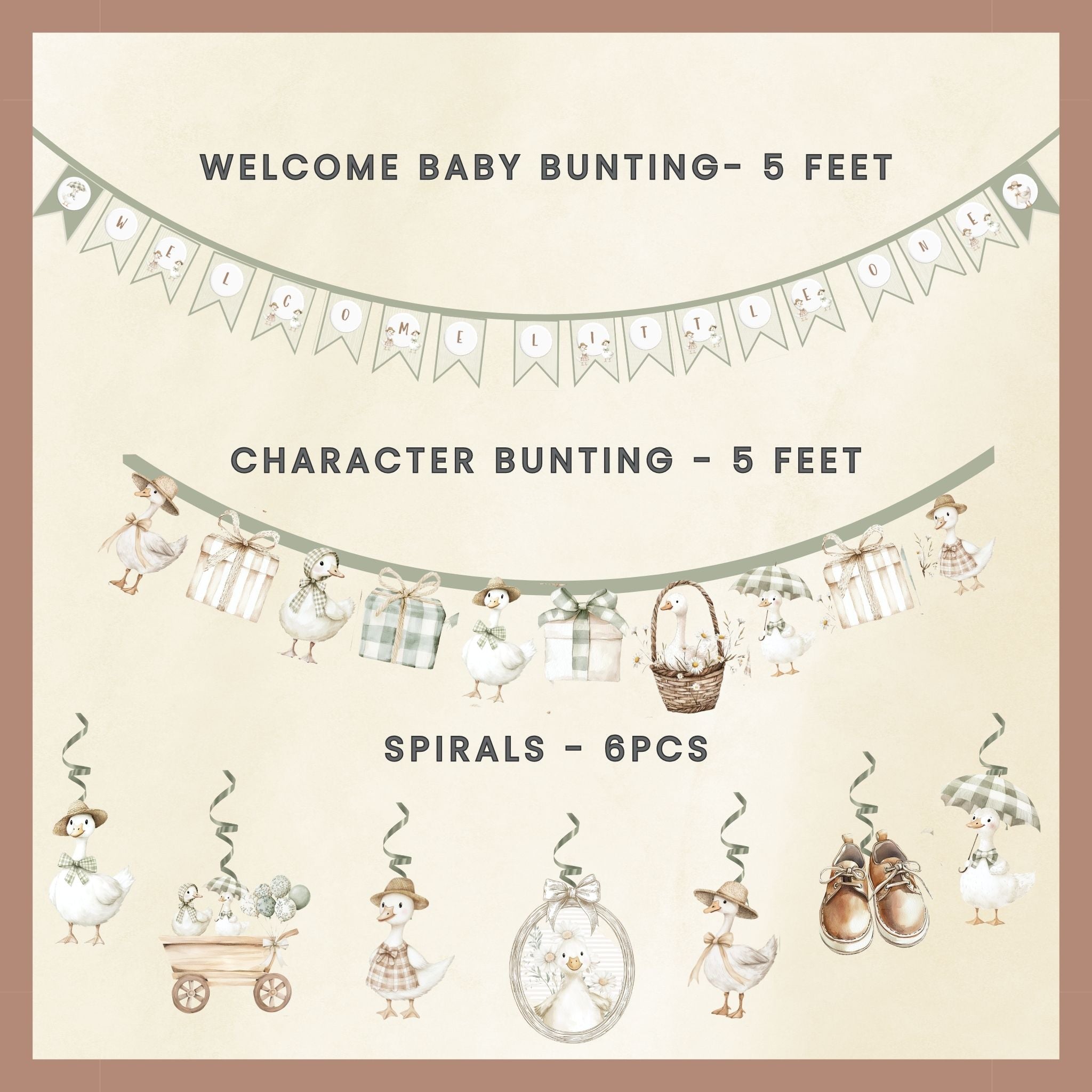 Welcome Decor - Stork Green