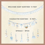 Welcome Decor For Baby Boy- Stork Blue