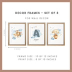 Personalized Nursery Wall Art - Teddy Blue
