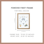 Birth Announcement Frame- Teddy Blue