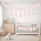 Welcome Decor For Baby Girl - Pastel Pink Nursery Motifs
