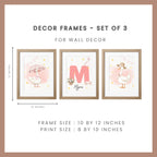 Personalized Nursery Wall Art - Stork Pink