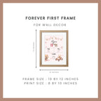 Birth Announcement Frame- Teddy Pink
