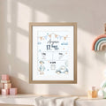Birth Announcement Frame- Stork Blue