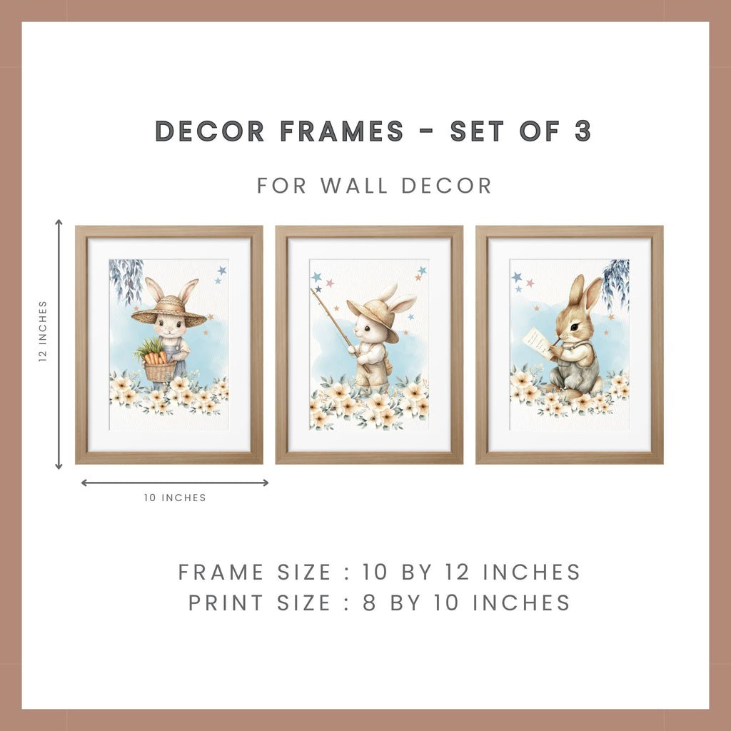 Nursery Wall Art - Bunny Flowers
