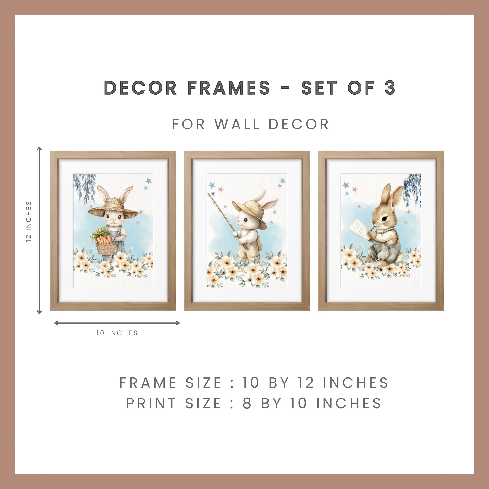 Nursery Wall Art - Bunny Flowers