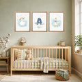 Personalized Nursery Wall Art - Stork Blue