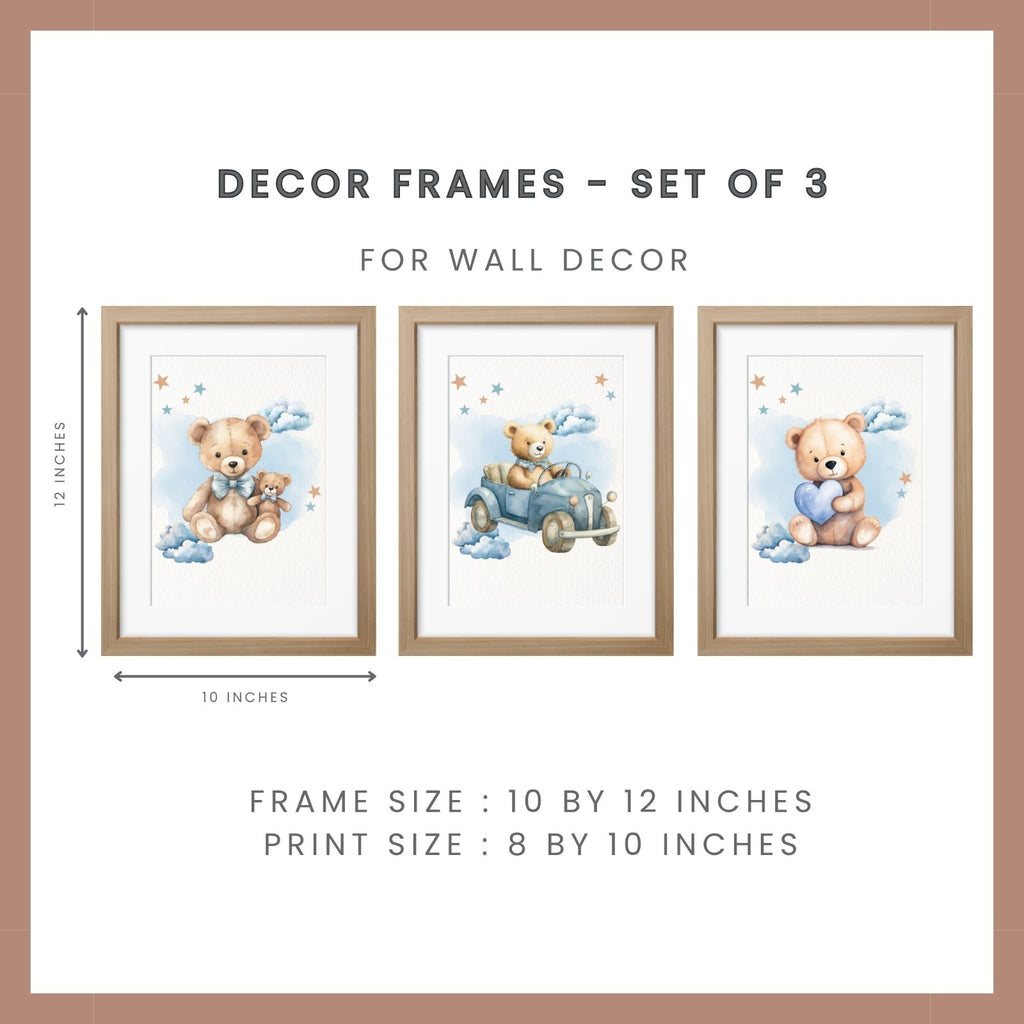 Nursery Wall Art - Teddy Blue