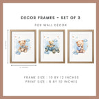 Nursery Wall Art - Teddy Blue