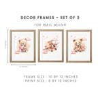 Nursery Wall Art - Teddy Pink