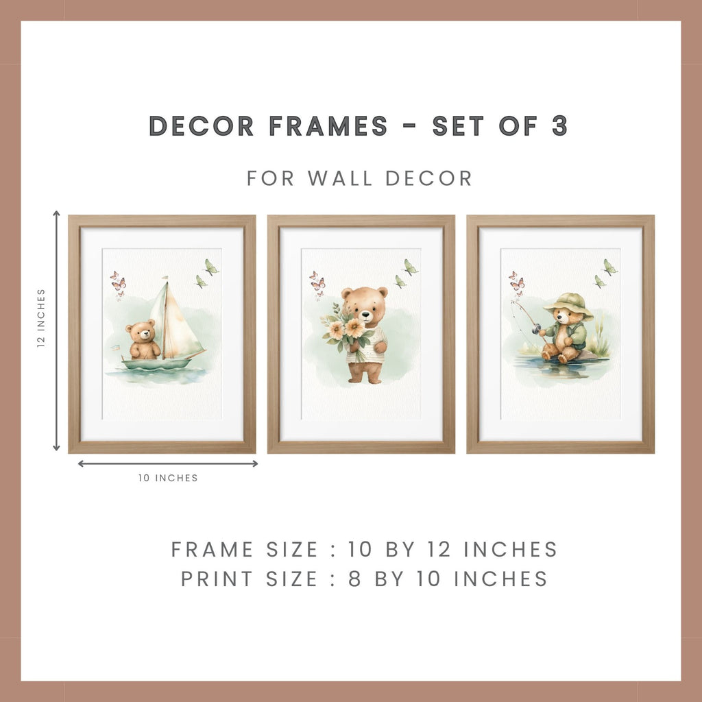 Nursery Wall Art - Teddy Green