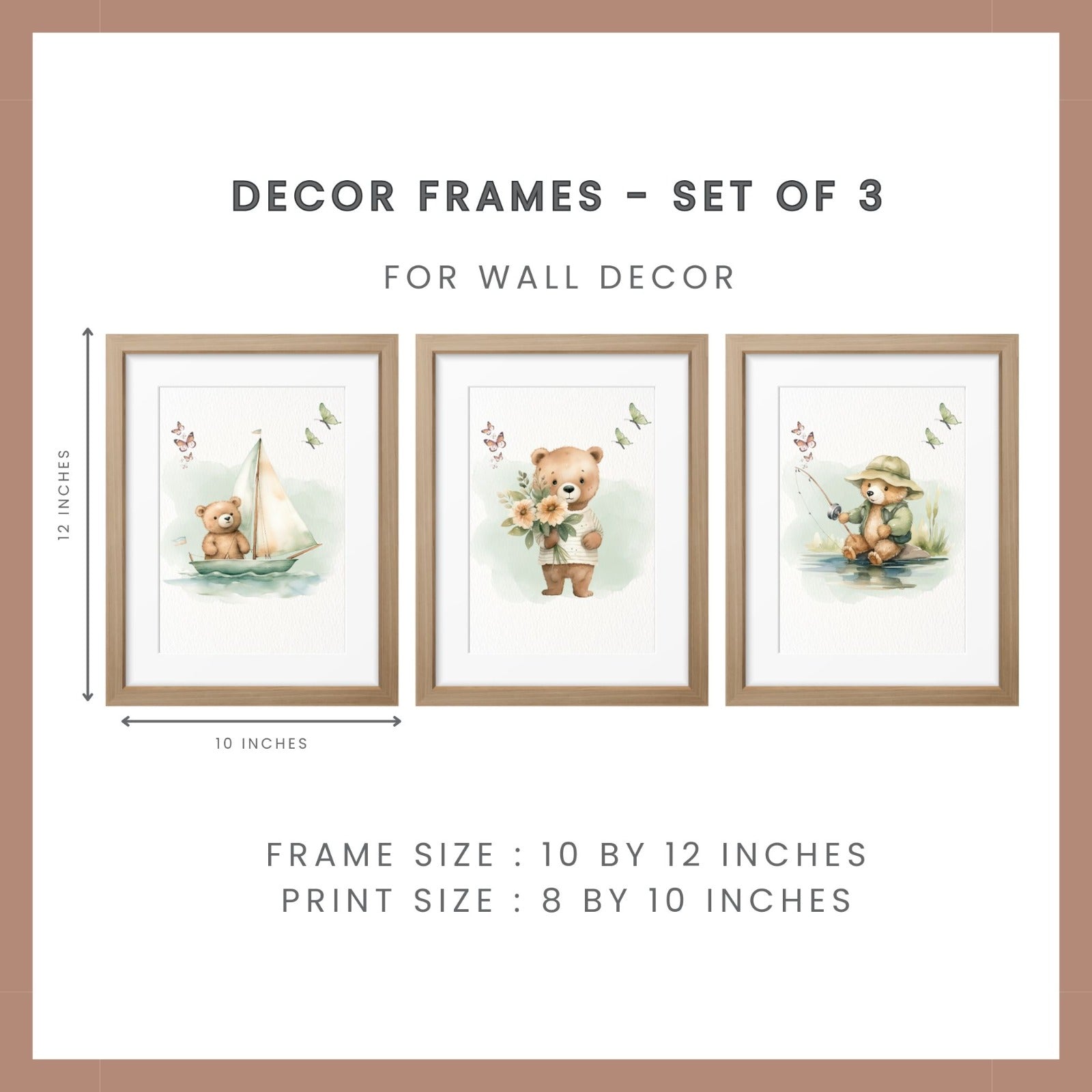 Nursery Wall Art - Teddy Green