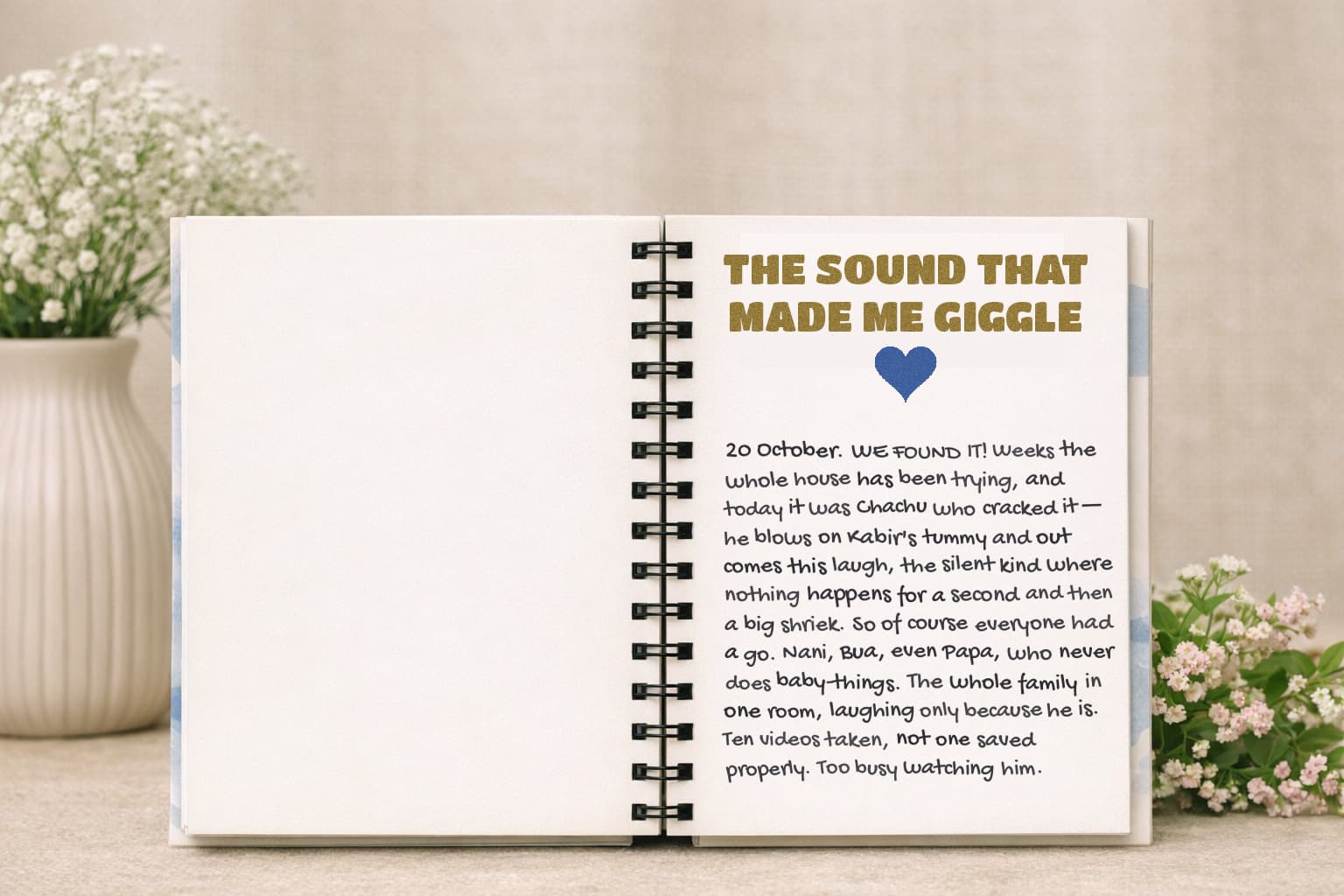 Two Journals, One Beautiful Story -  Pastel Blue Nursery Motifs