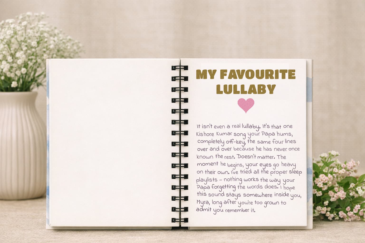 Two Journals, One Beautiful Story - Teddy Pink